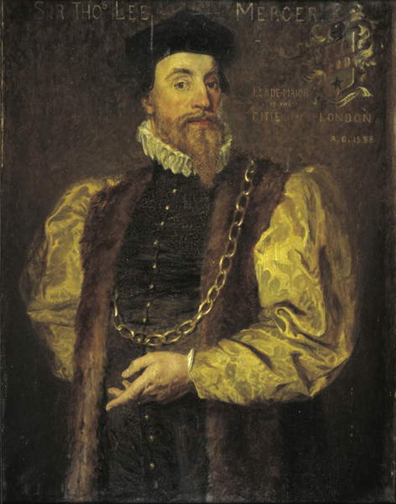 Detail of Sir Thomas Leigh, 1558 by English School