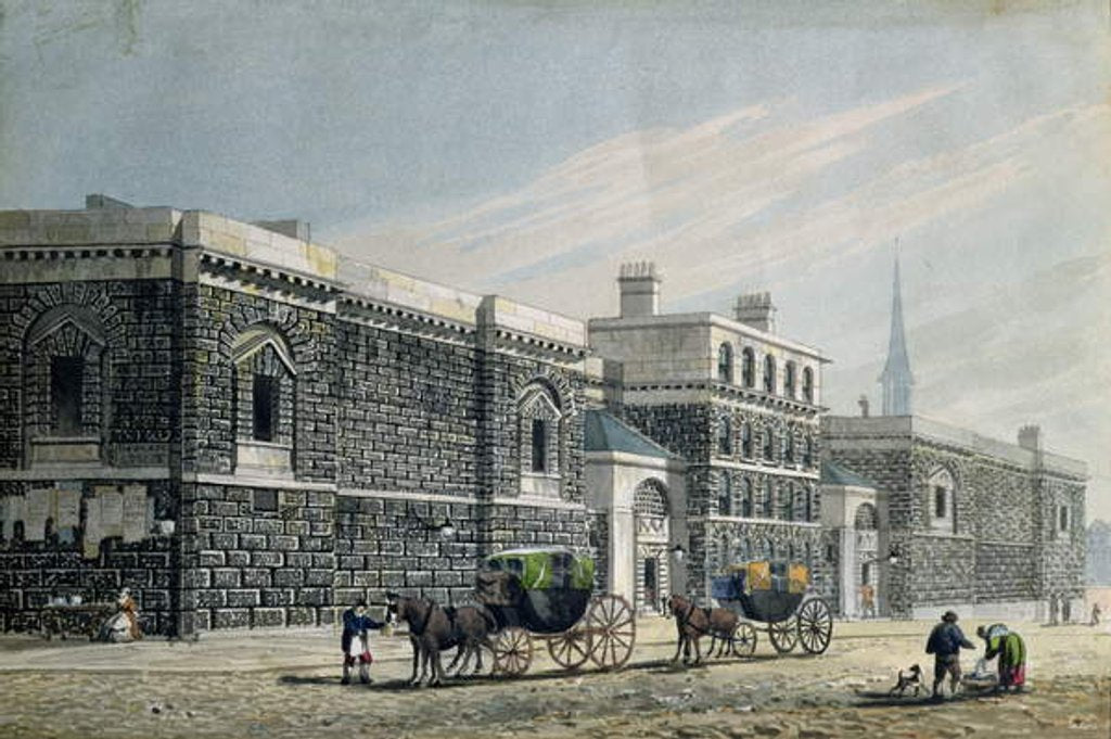 Detail of West View of Newgate, c.1810 by George Shepherd