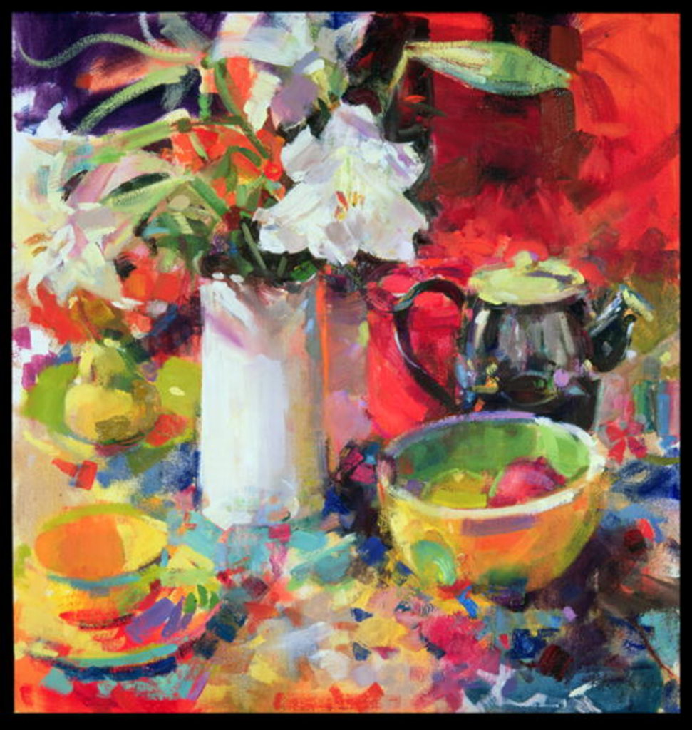 Detail of Lilies in Summer, 2000 by Peter Graham