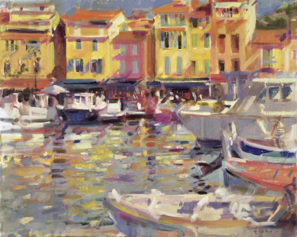 Detail of Harbour at Cassis by Peter Graham