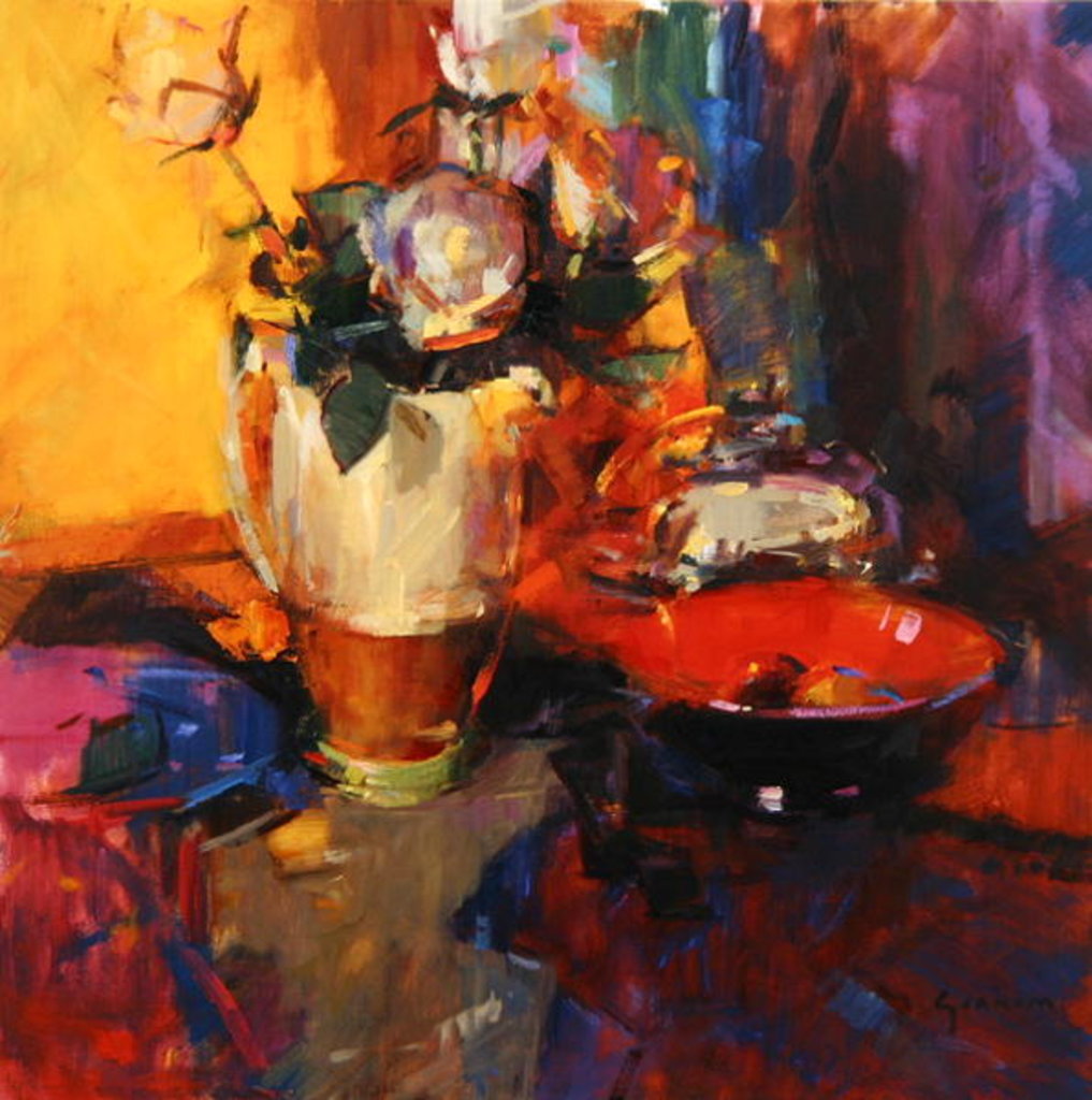 Detail of Clarice Cliff Rose Table by Peter Graham