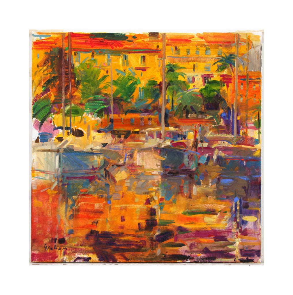 Detail of Cote d'Azur Reflections by Peter Graham