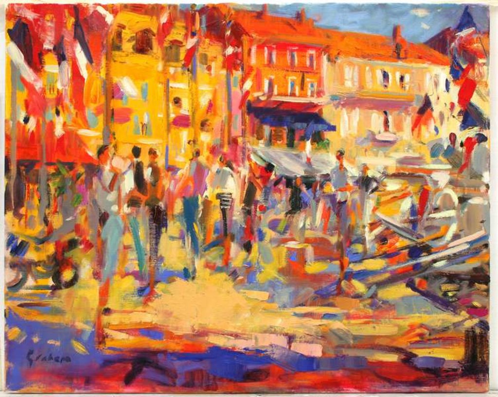 Detail of St. Tropez Promenade by Peter Graham