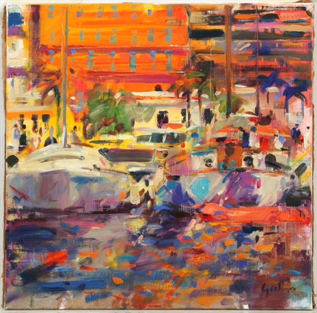 Detail of The Riviera at Menton by Peter Graham