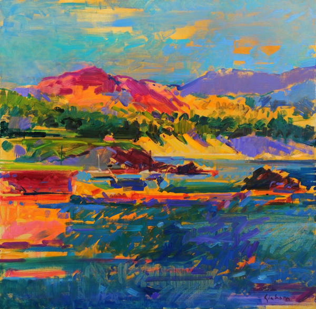 Detail of Pebble Beach towards Carmel by Peter Graham