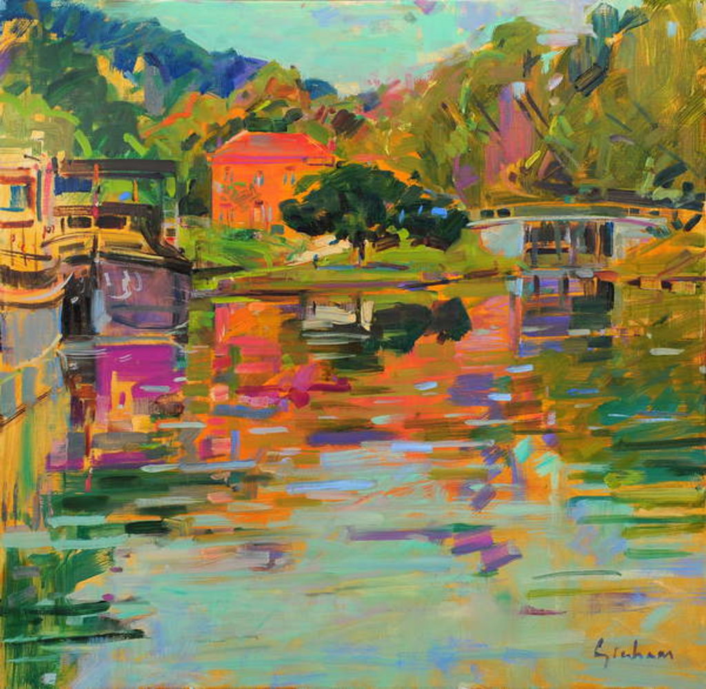 Detail of Pont d'Ouche, Burgundy by Peter Graham