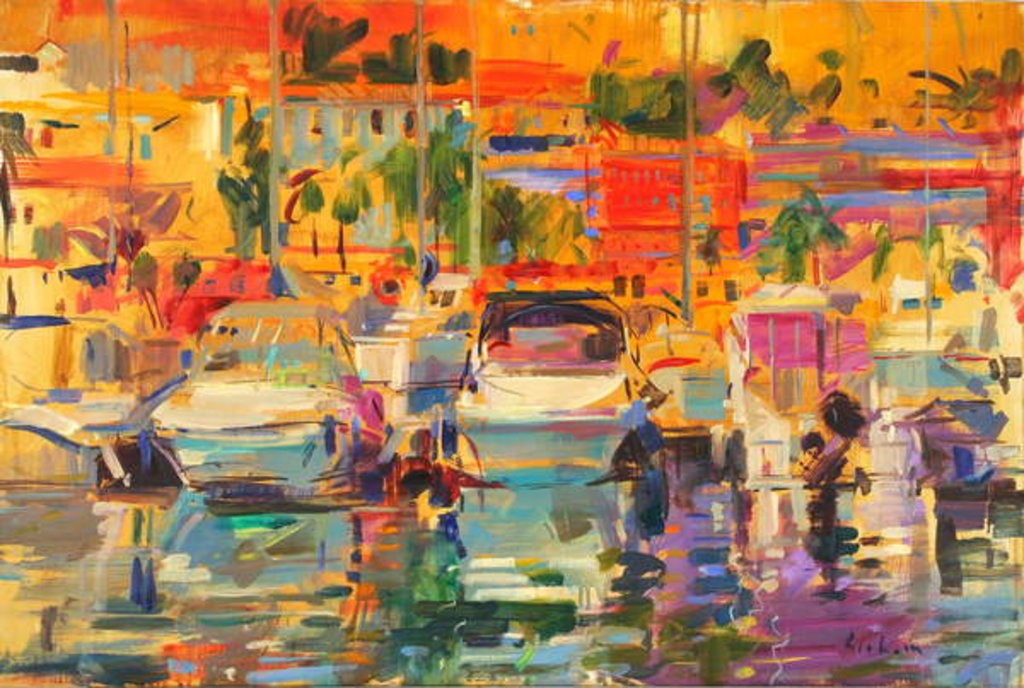 Detail of Riviera Harbour Sun by Peter Graham