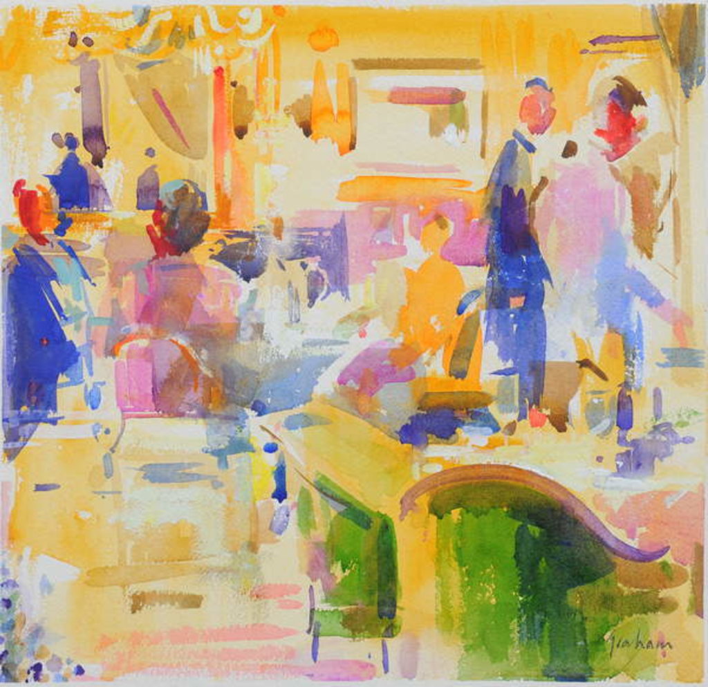 Detail of Breakfast at The Carlyle, New York by Peter Graham