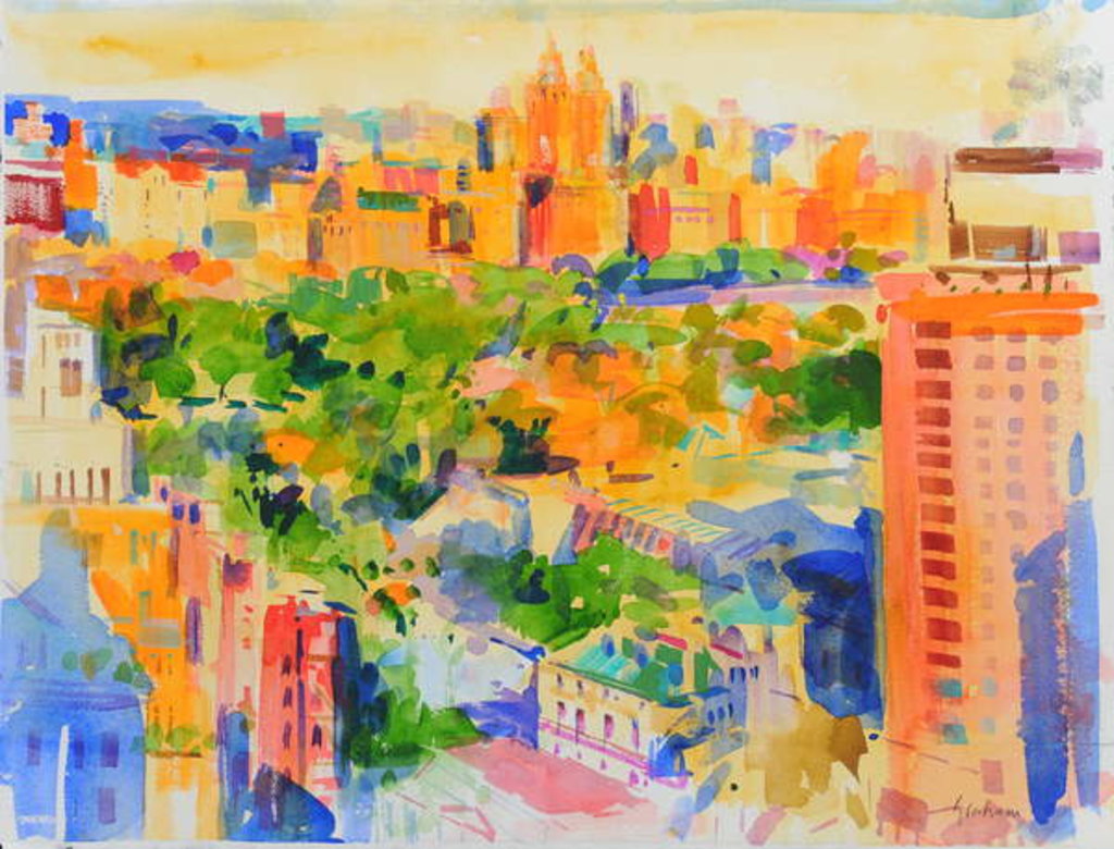 Detail of Central Park from The Carlyle by Peter Graham