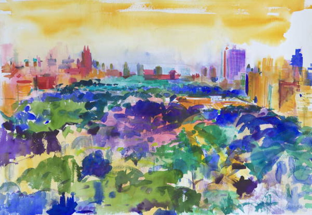 Detail of Central Park, New York, 2011 by Peter Graham