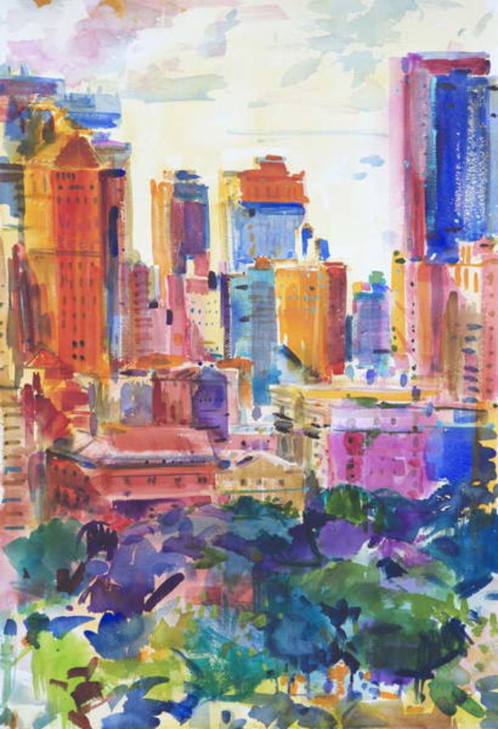 Detail of Central Park West, 2011 by Peter Graham