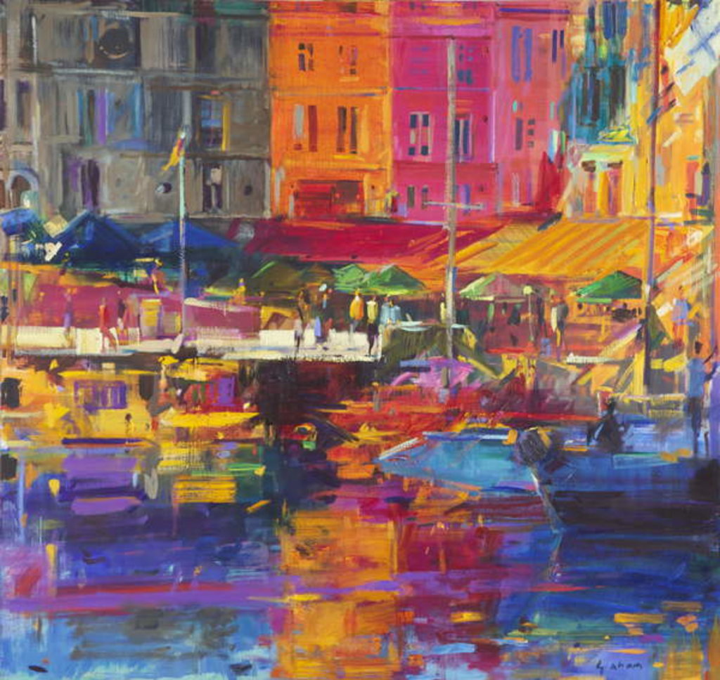 Detail of Honfleur Harbour, 2011 by Peter Graham