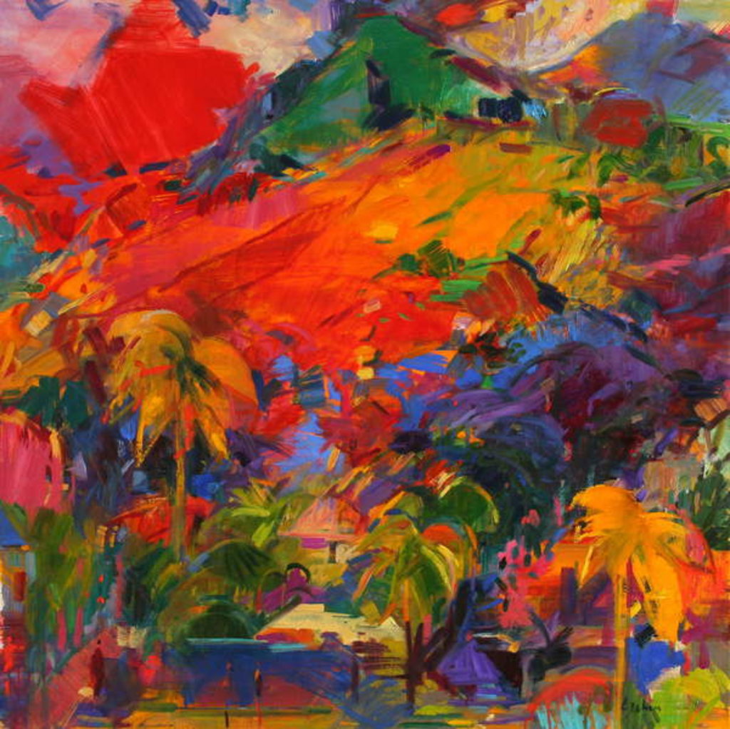 Detail of Paysage Polynesien, 2011 by Peter Graham