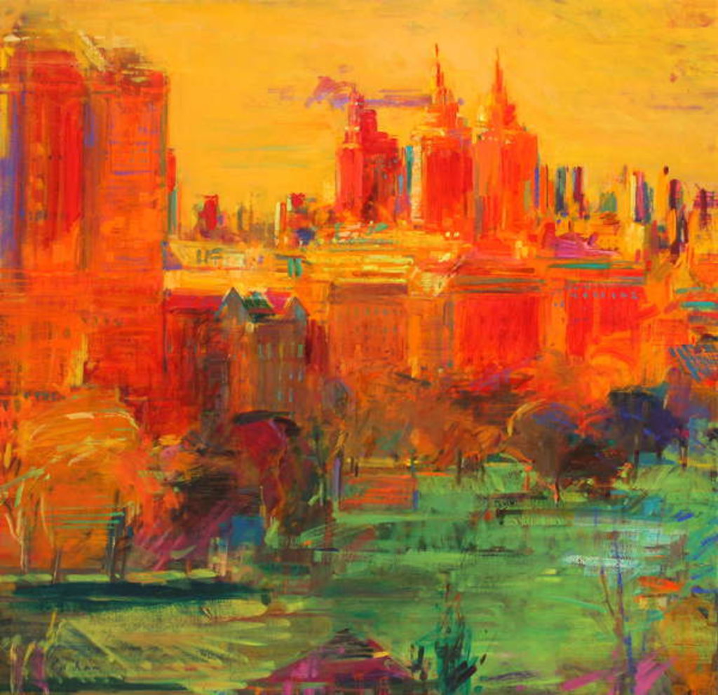 Detail of The Upper West Side, 2011 by Peter Graham
