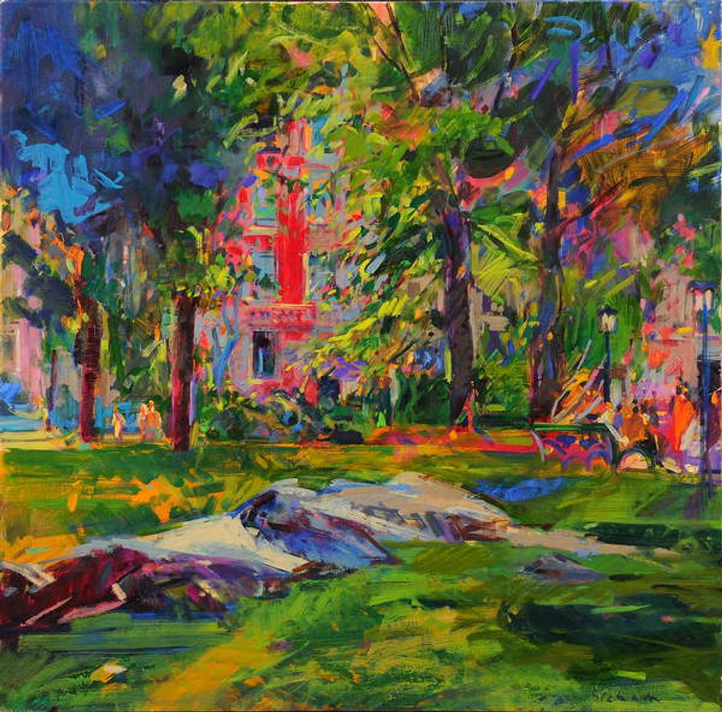 Detail of Cedar Hill, Central Park by Peter Graham