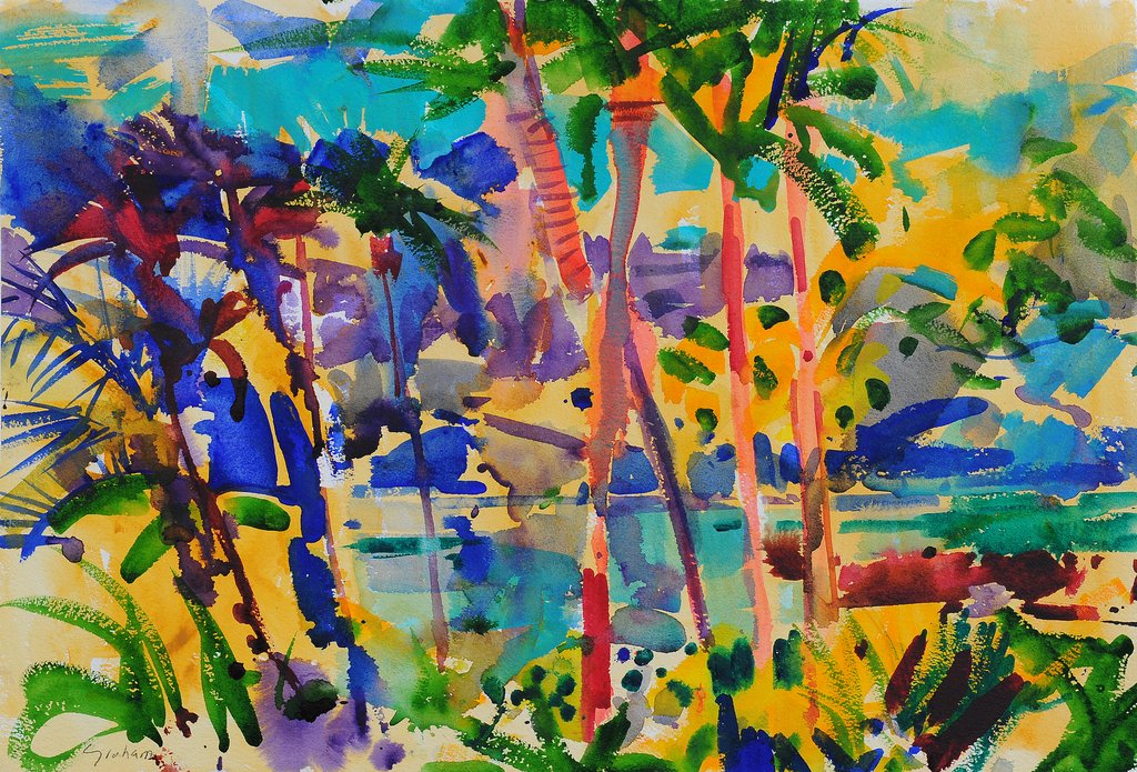 Detail of South Maui, Hawaii, 2023 by Peter Graham