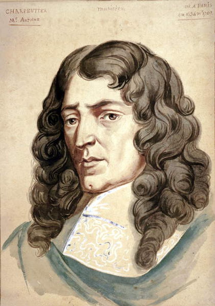 Detail of Portrait of Marc Antone Charpentier by French School