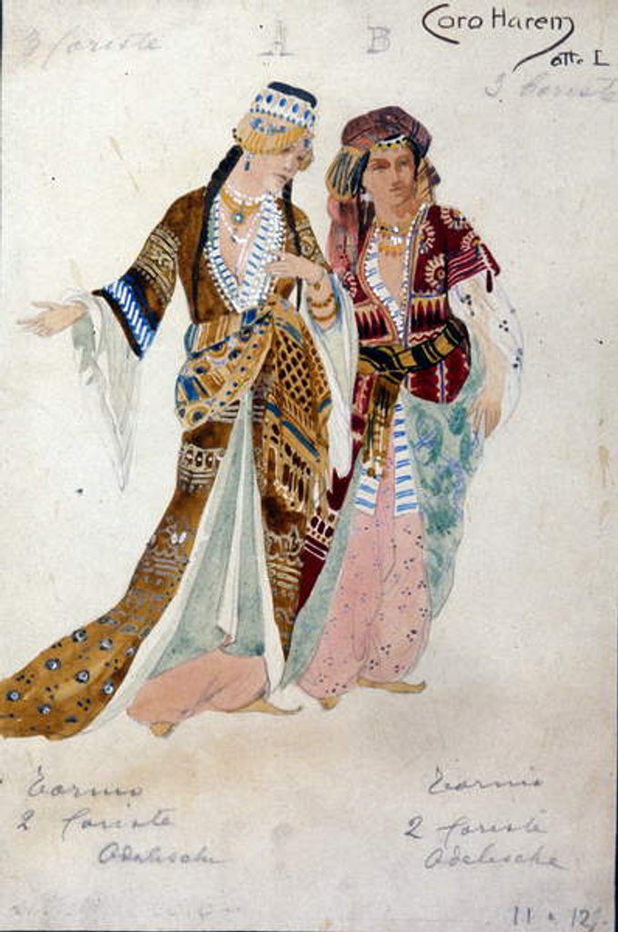 Detail of Costumes for the Women of the Harem by Anonymous
