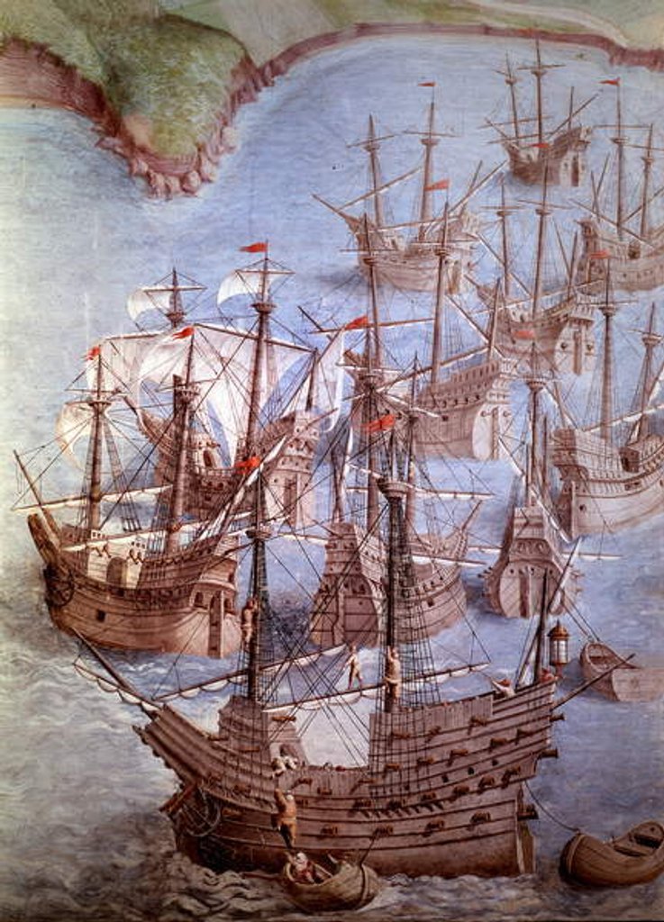 Detail of The Expedition to the Isle of Terceira, 1582 by Spanish School