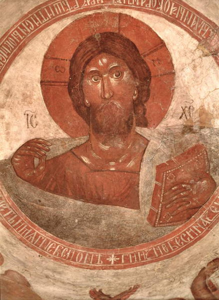 Detail of Christ Pantocrator, on the cupola of the Church, 1378 by Theophanes the Greek