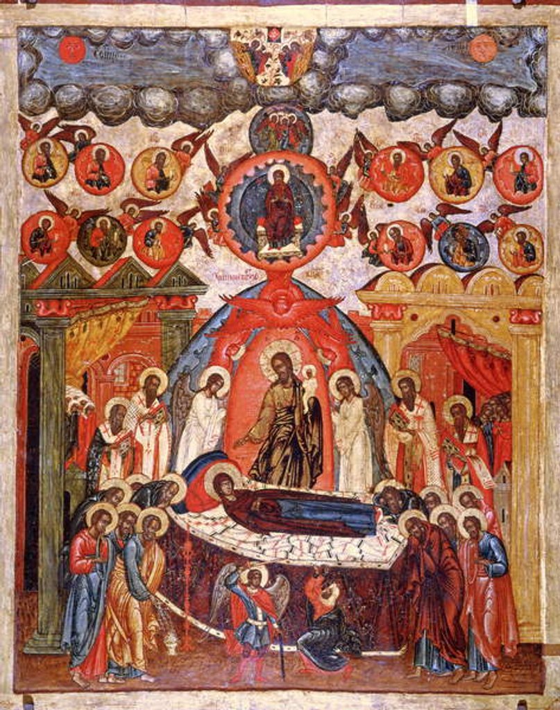 Detail of The Dormition, 18th century by School Russian