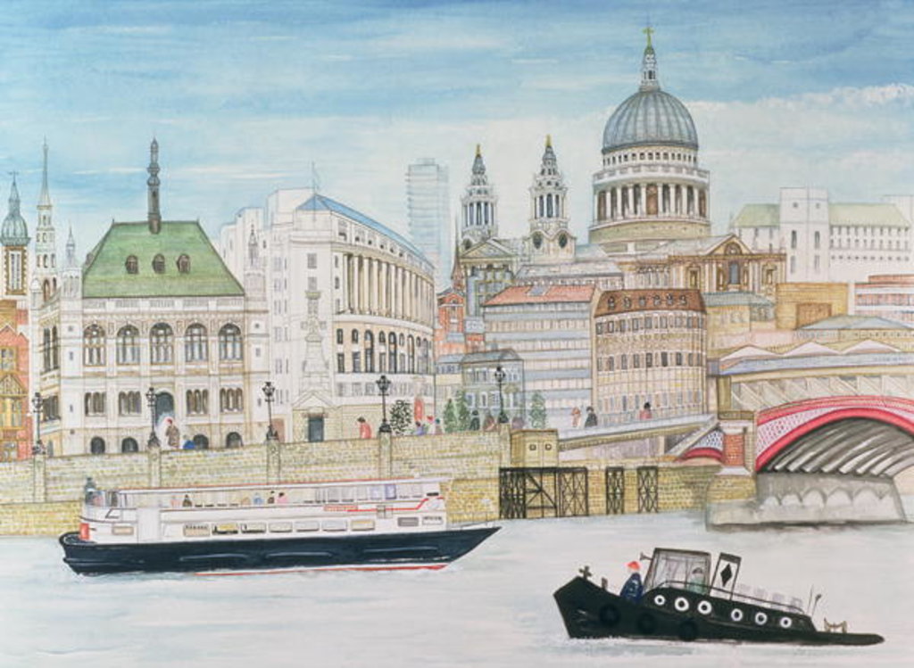 Detail of St. Pauls, London by Gillian Lawson