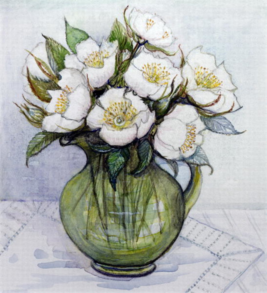 Detail of Christmas Roses, 1984 by Gillian Lawson