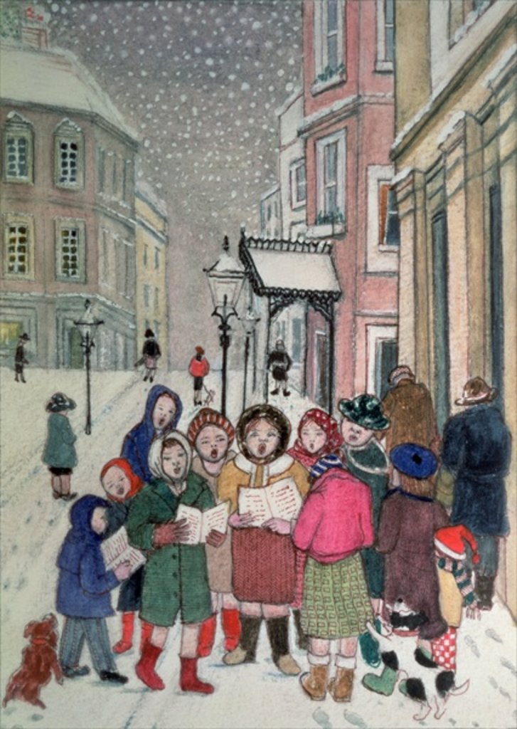 Detail of Carol Singers by Gillian Lawson