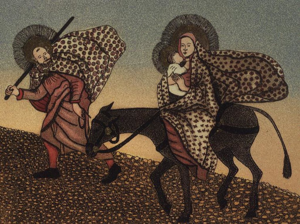 Detail of Flight Into Egypt II by Gillian Lawson