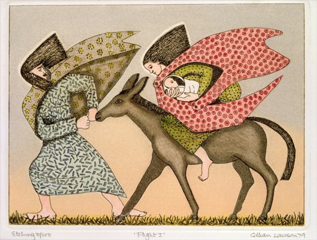 Detail of Flight into Egypt I, 1979 by Gillian Lawson