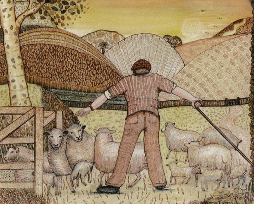 Detail of Shepherd, 1985 by Gillian Lawson