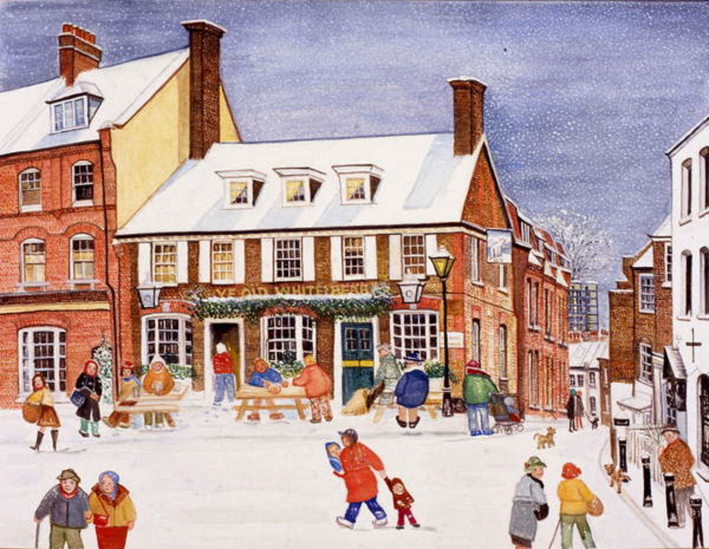 Detail of The White Bear, Hampstead, 1990 by Gillian Lawson