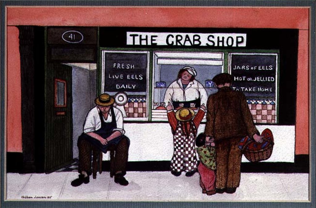 Detail of The Crab Shop by Gillian Lawson