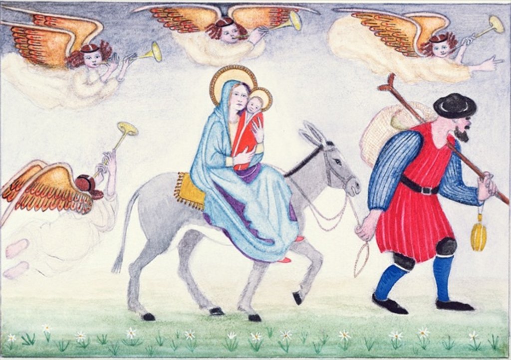 Detail of Flight into Egypt III by Gillian Lawson