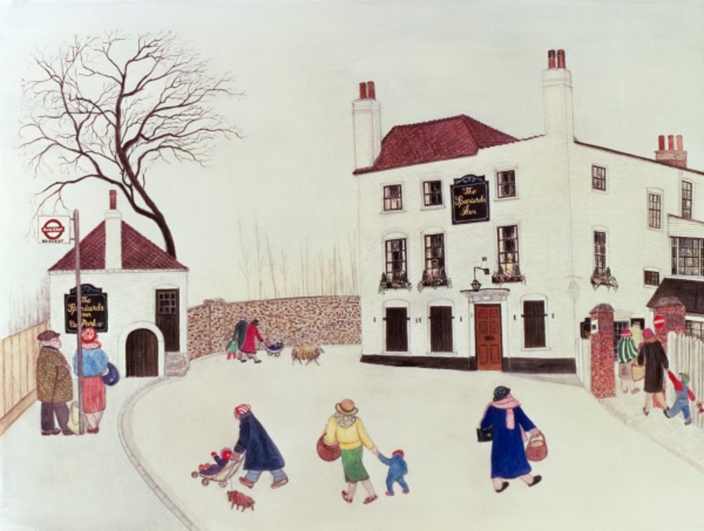 Detail of The Spaniard's Inn, Hampstead Heath by Gillian Lawson