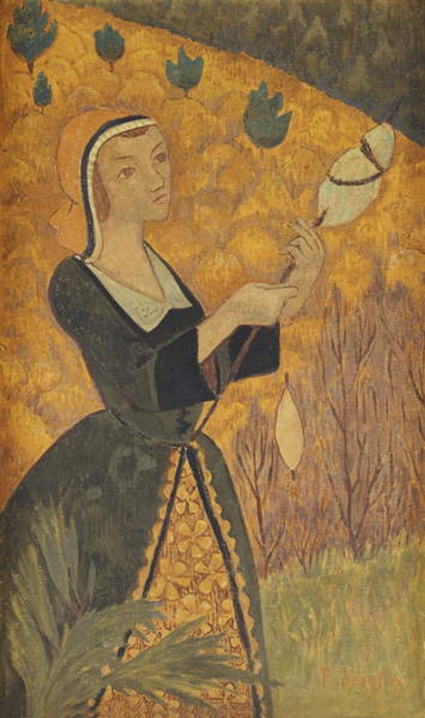 Detail of The Yellow Spinner, 1918 by Paul Serusier