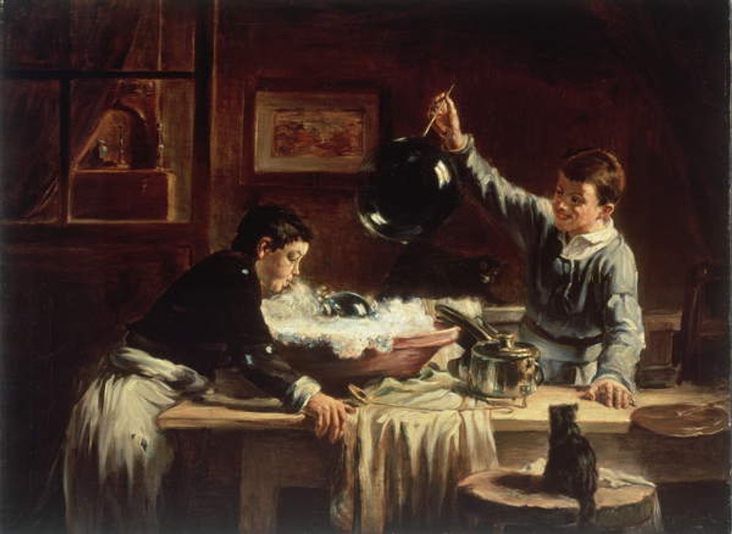 Detail of Blowing Bubbles, 1899 by Joseph Bail