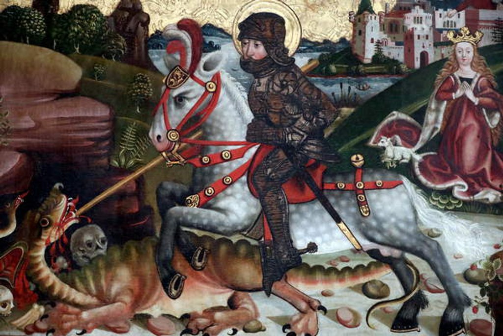 Detail of St George slays the dragon by Martin Schongauer