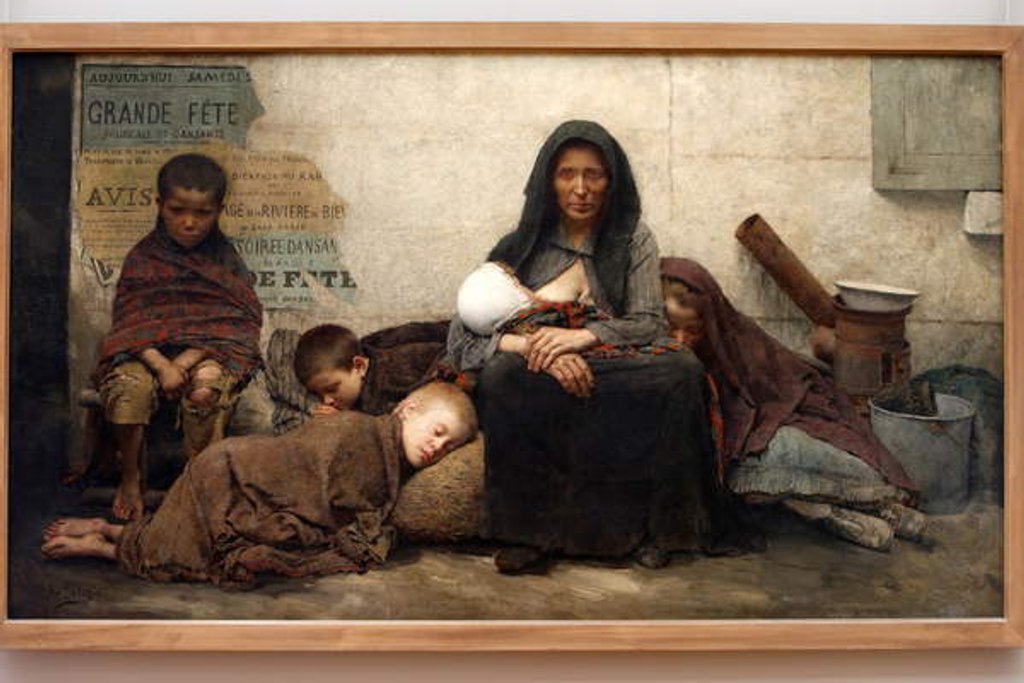 Detail of Homeless, 1883 by Fernand Pelez