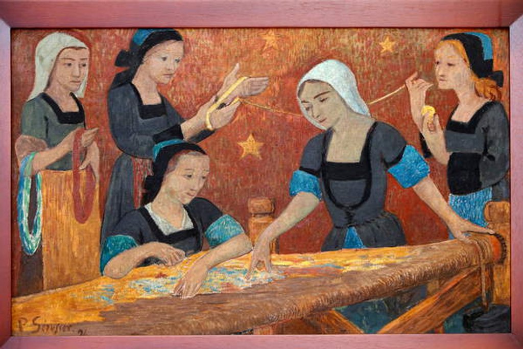 Detail of The tapestry, the five weavers, 1924 by Anonymous