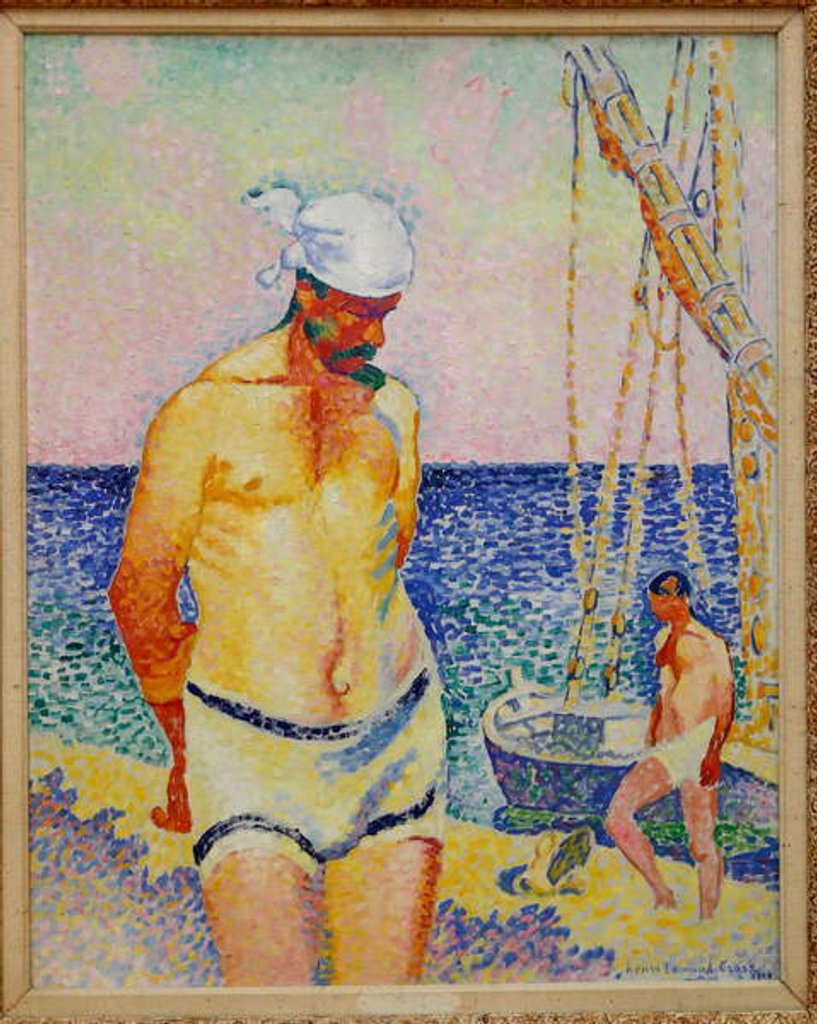 Detail of Le Lesteur, 1906 by Henri-Edmond Cross