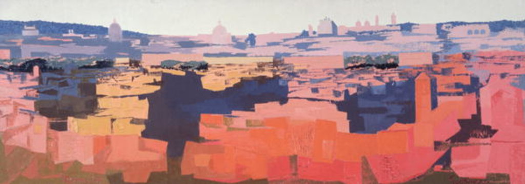 Detail of Rome, View from the Spanish Academy on the Gianicolo, Sunset, 1968 by Izabella Godlewska de Aranda