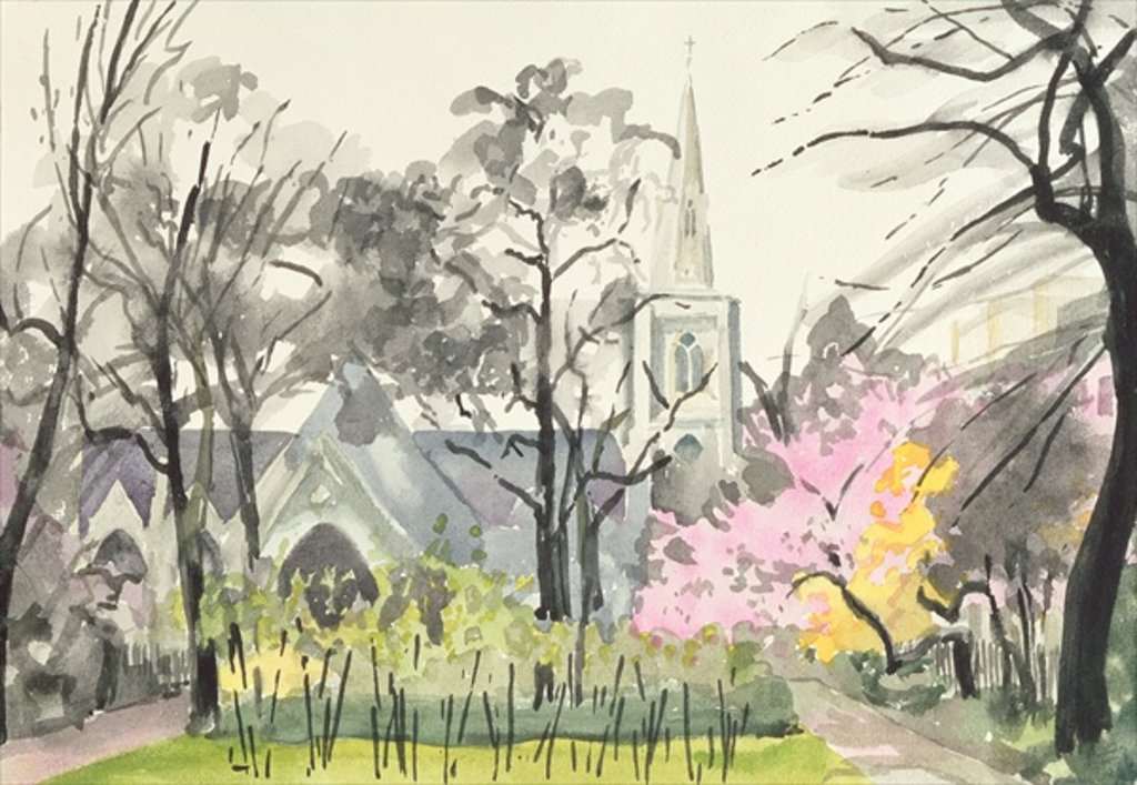 Detail of St. Michael's Church, Chester Square, London, 1982 by Izabella Godlewska de Aranda