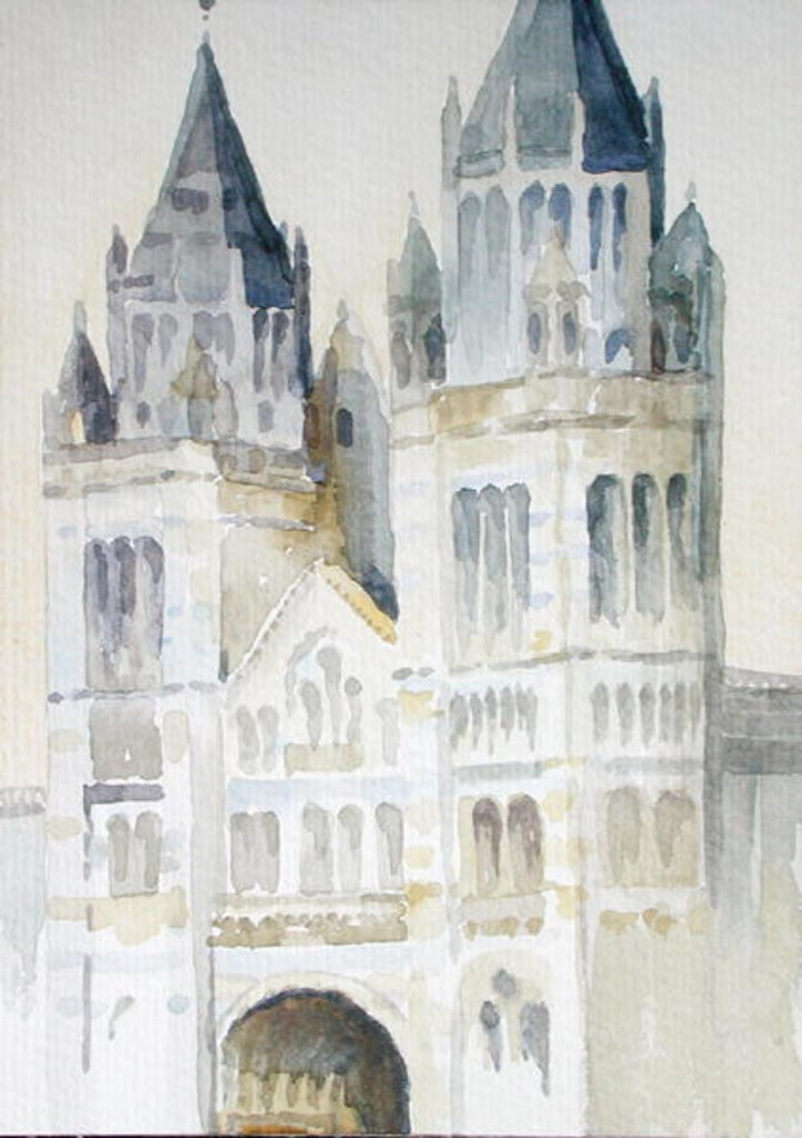 Detail of Main Entrance of The Natural History Museum, London, Daytime, 1994 by Izabella Godlewska de Aranda