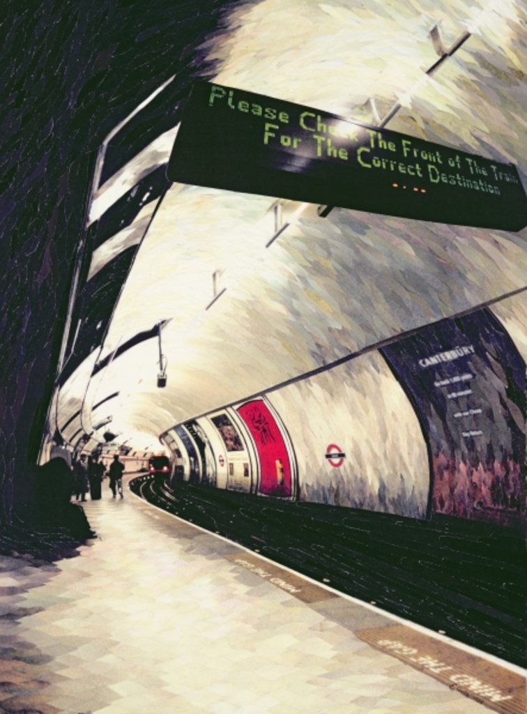 Detail of Please Check the front of the Train, 1998 by Ellen Golla