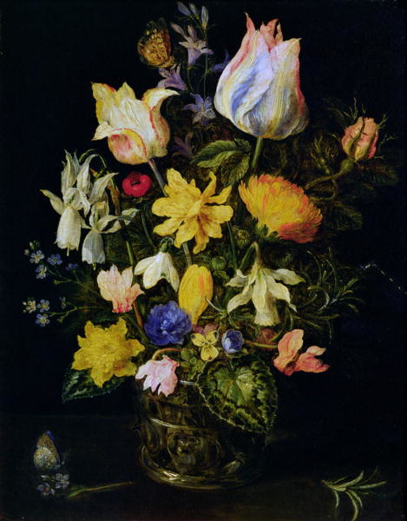 Detail of Vase of Flowers by Jan the Elder Brueghel
