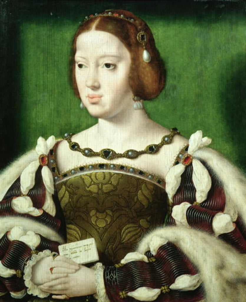 Detail of Queen Eleanor of France by Joos van Cleve
