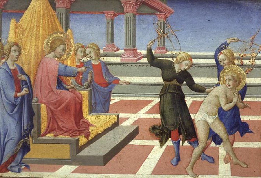 Detail of The Dream of St. Jerome, 1444 by Sano di also Ansano di Pietro di Mencio Pietro