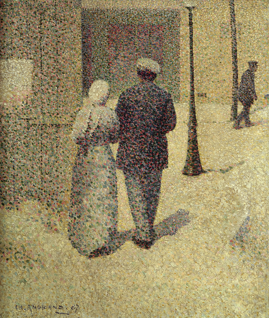 Detail of A Couple in the Street, 1887 by Charles Angrand