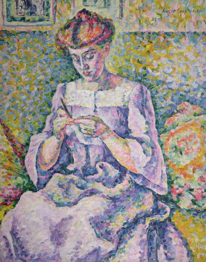 Detail of Woman Crocheting, 1908 by Lucie Cousturier